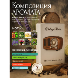 Арабские духи Vintage Radio Винтаж Радио 100мл.