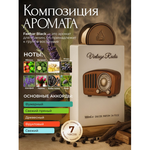 Арабские духи Vintage Radio Винтаж Радио 100мл.